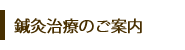 名古屋市天白区のふじさき治療院の鍼灸治療のご案内
